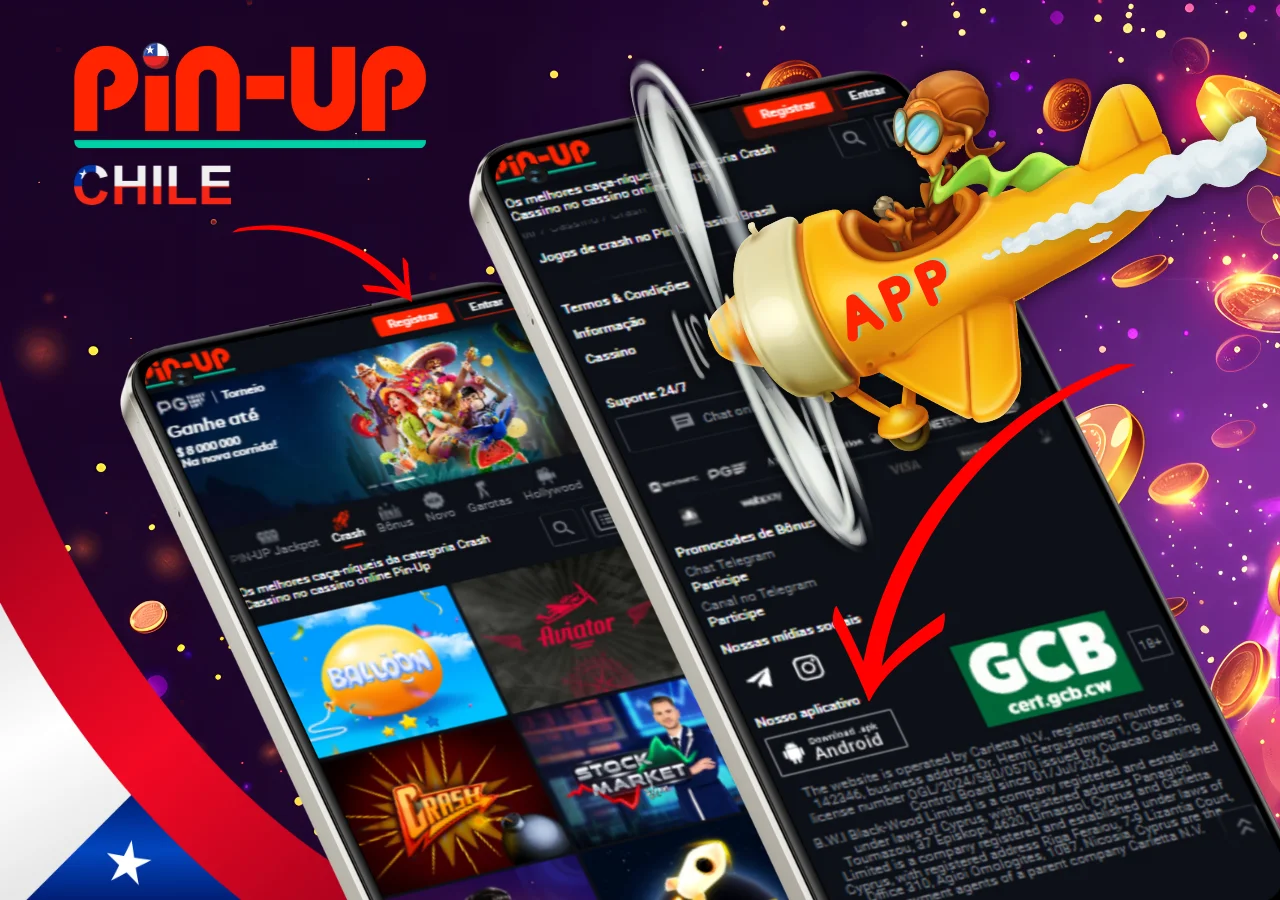 El juego Aviator de la aplicacion Pin-Up permite a los usuarios disfrutar del juego desde su dispositivo movil.